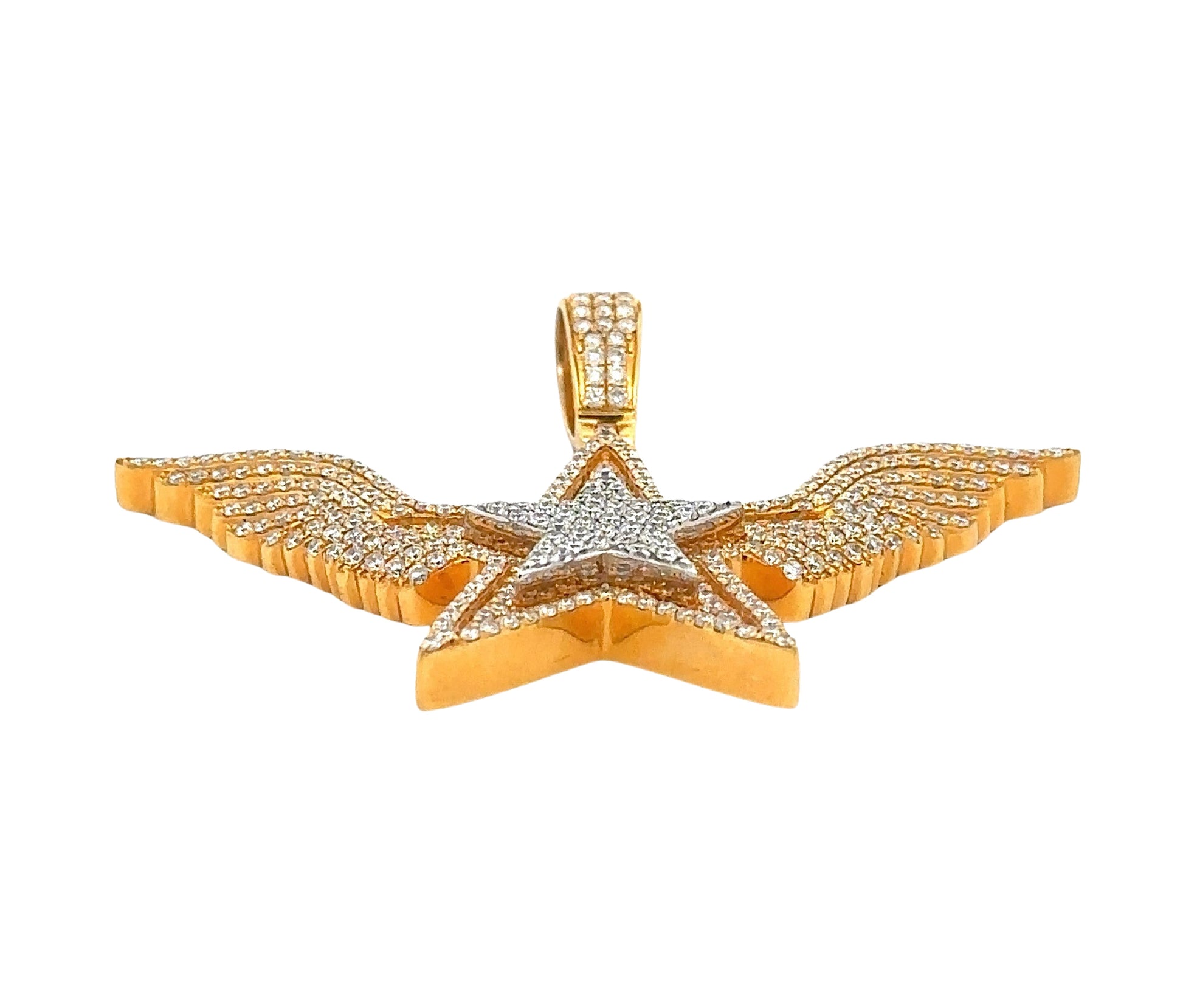 Bottom of yellow gold star pendant 