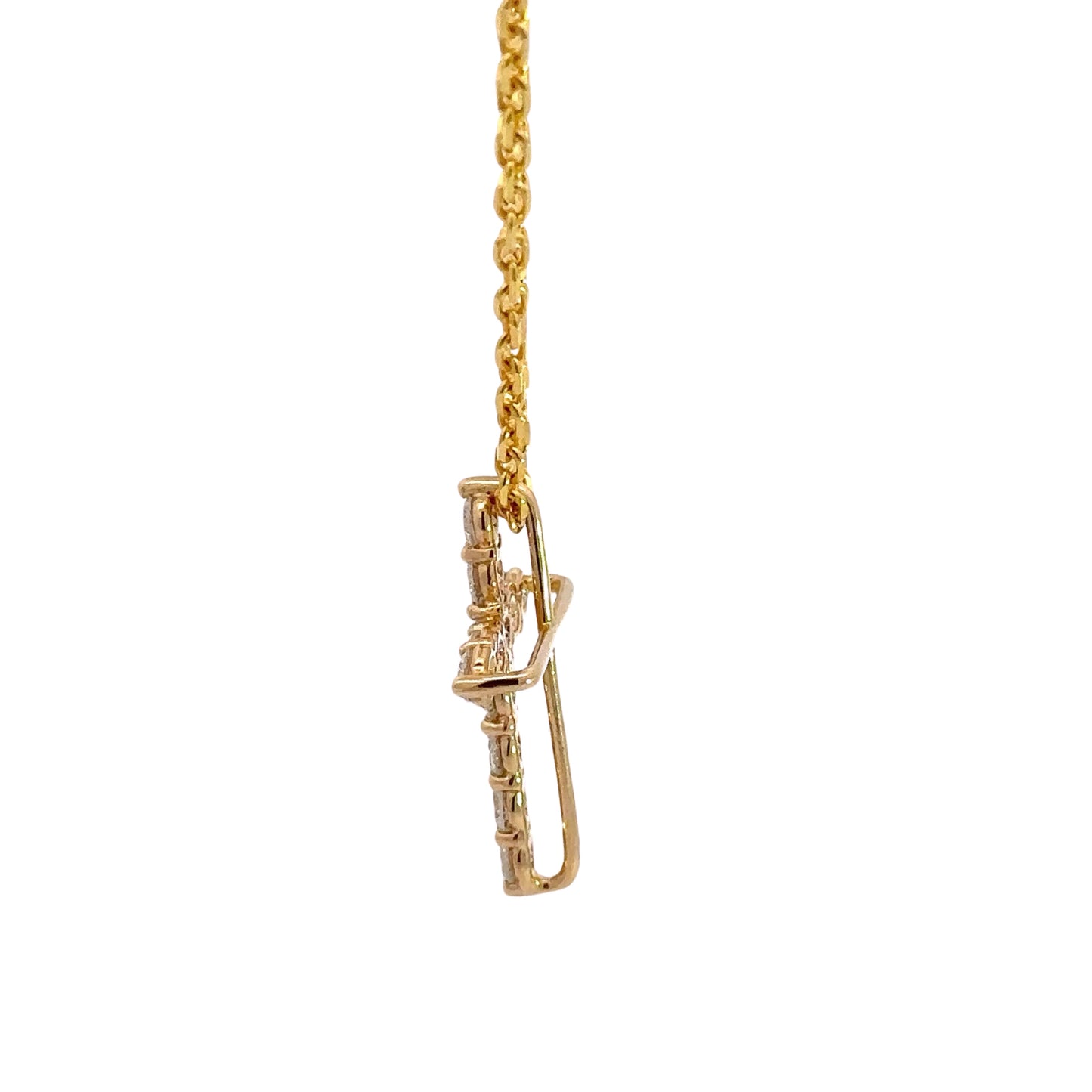 Side of cross with gold cross outline