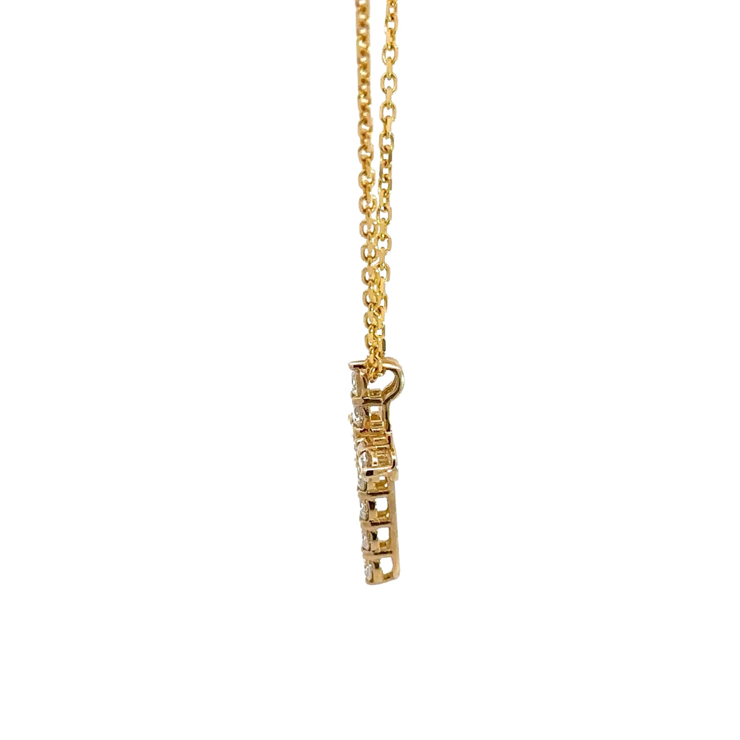 Side of diamond cross with open back