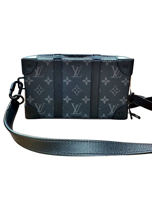 Black bag with LV logos + black shoulder strap