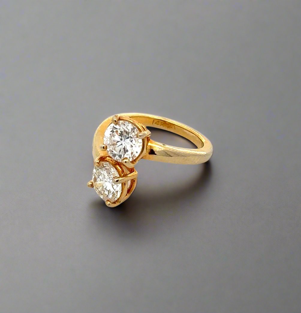 14K stamp inside diamond ring