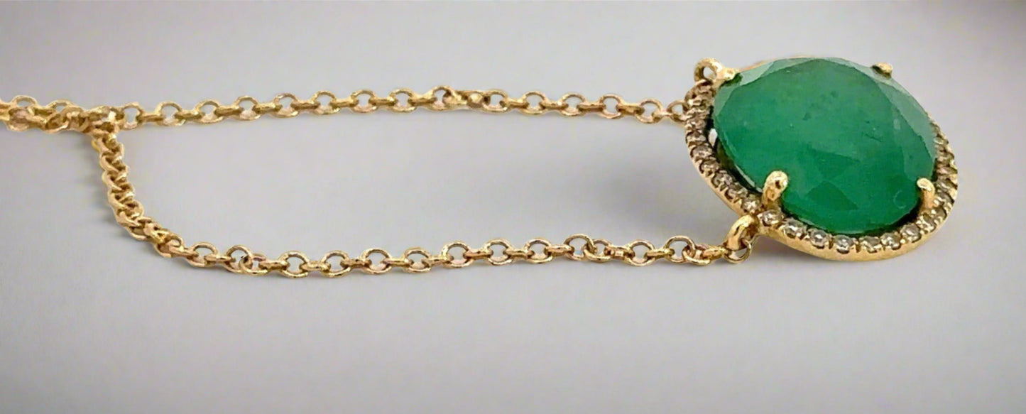 Close up of emerald gemstone