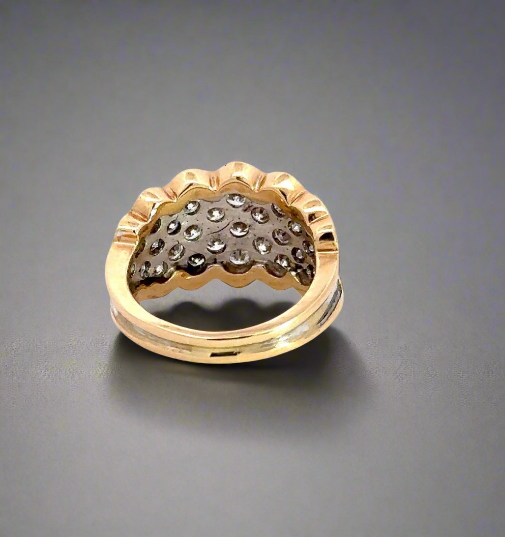 back of yellow and white gold ring
