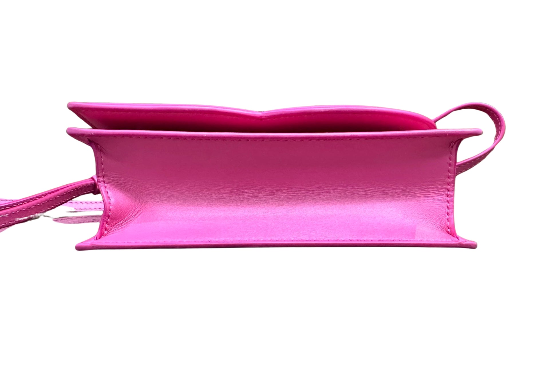 Bottom of pink bag