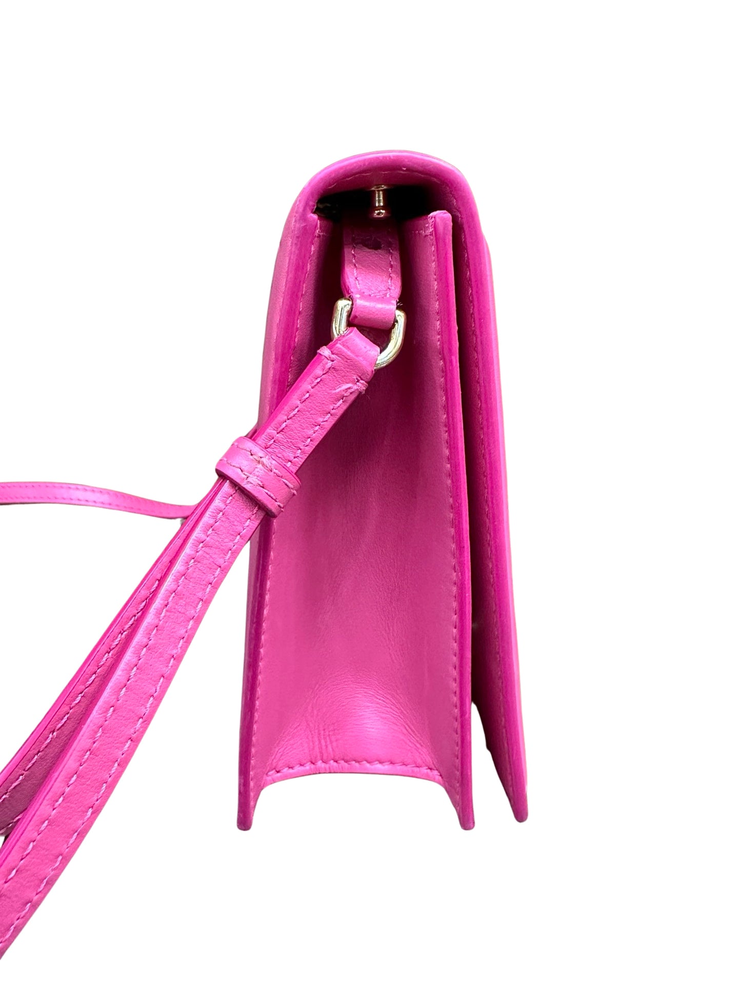 Side of pink bag