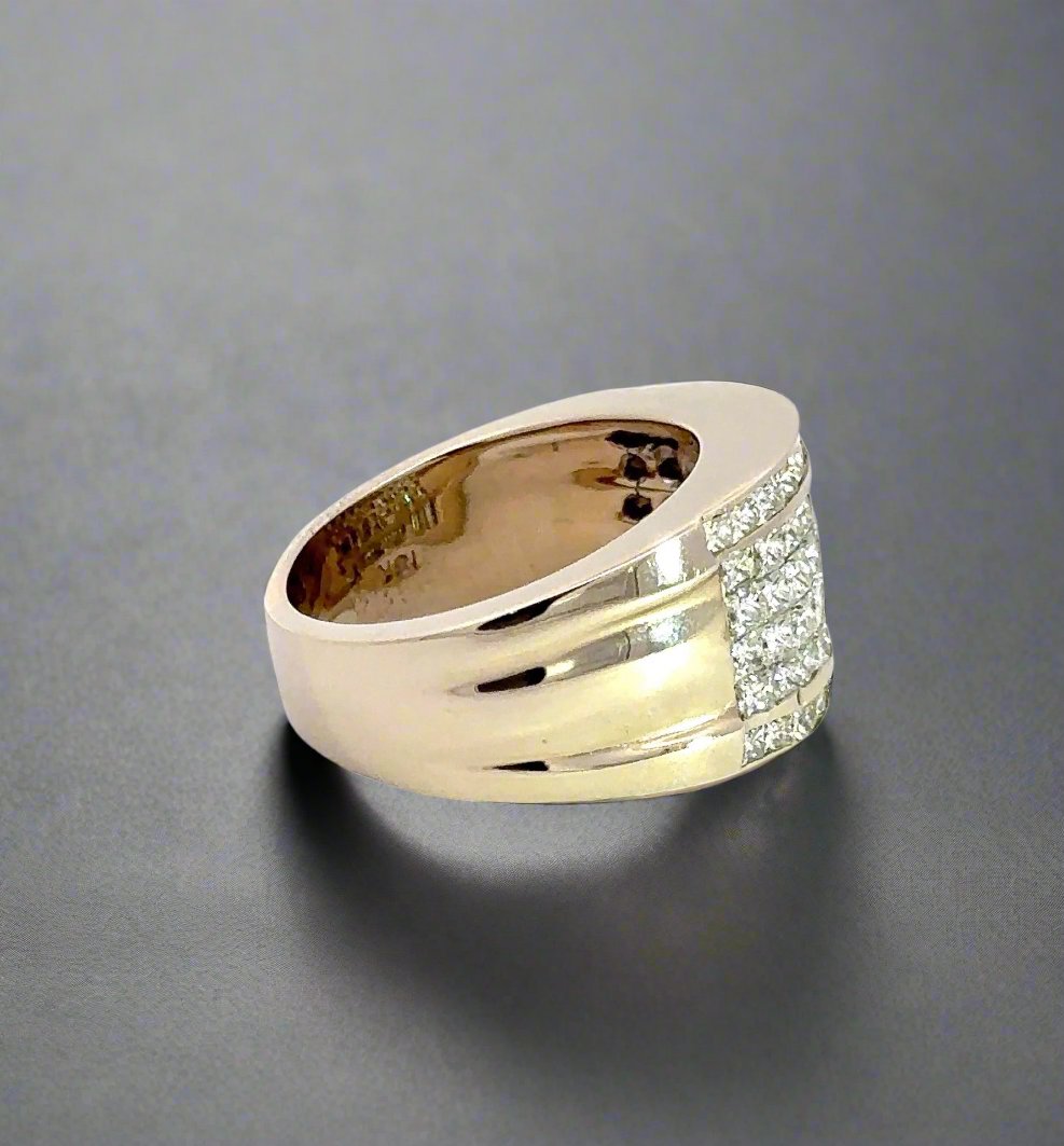 side of white gold ring