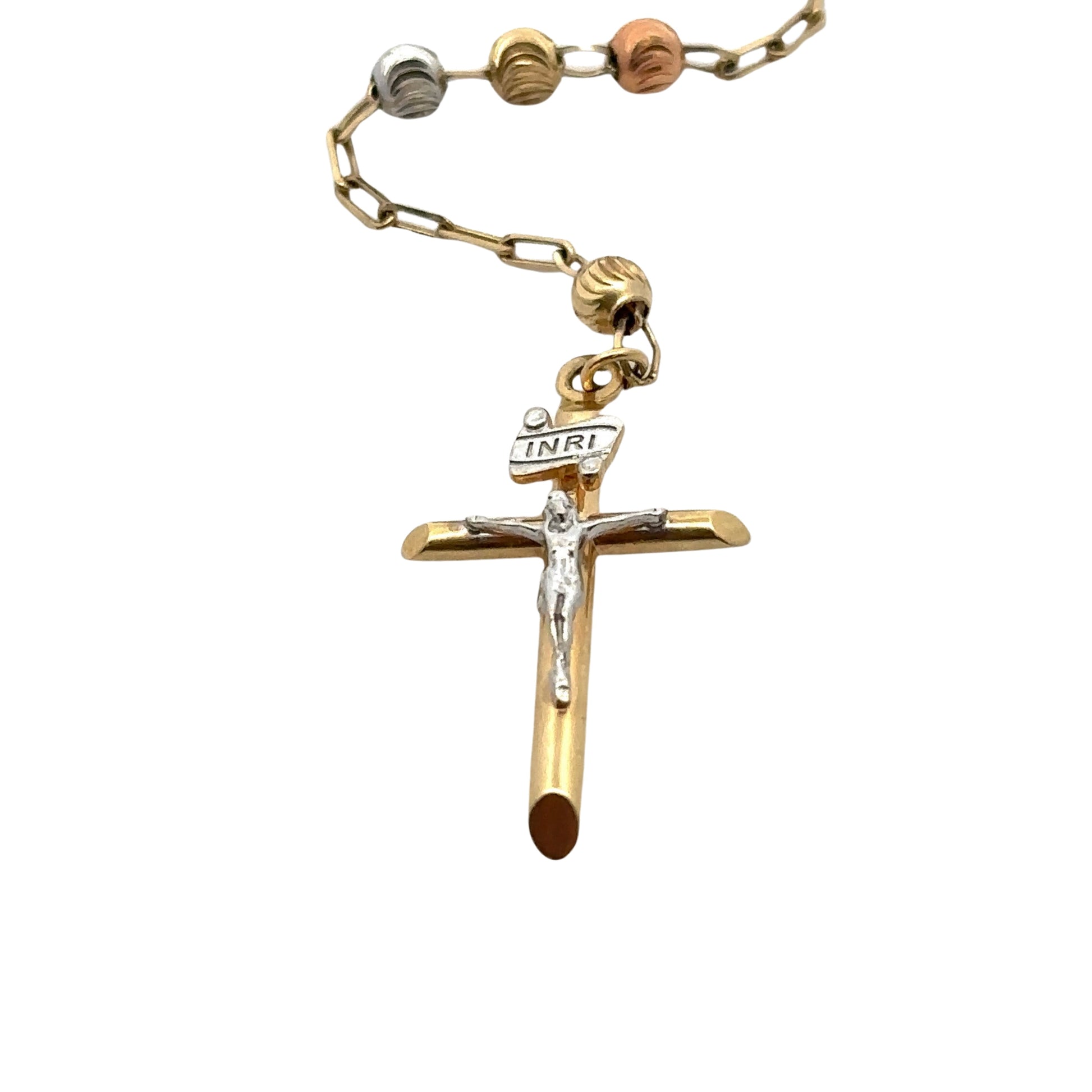 Yellow and White Gold Cross pendant