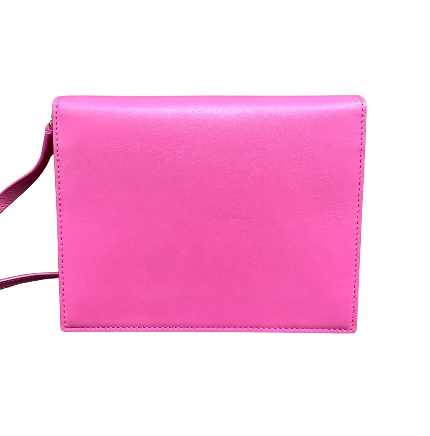 Back of pink bag