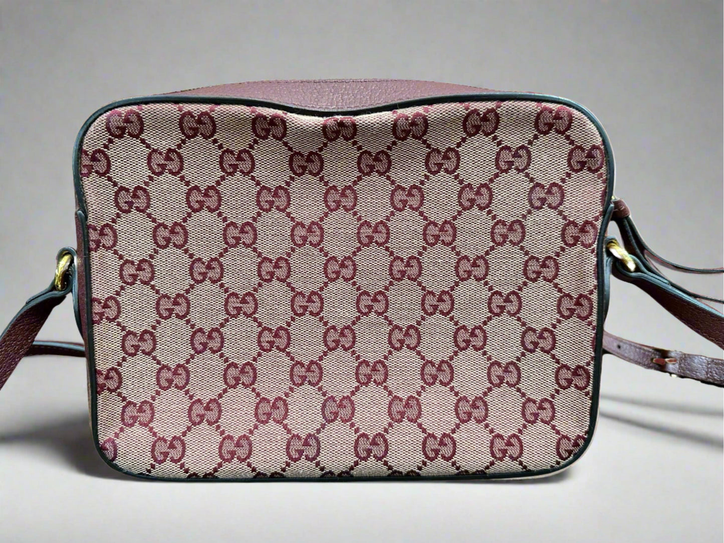 Back of Gucci with canvas material
