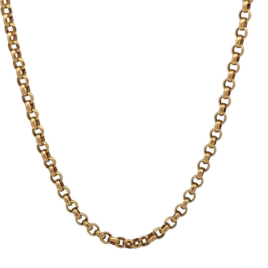 360 video of hanging yellow gold rolo style chain