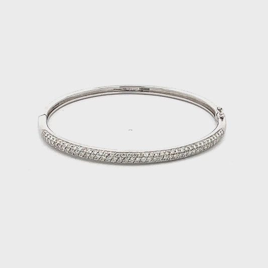 Video of diamond bangle bracelet. Shows some scratches