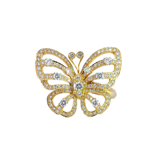 360 video of diamond butterfly ring