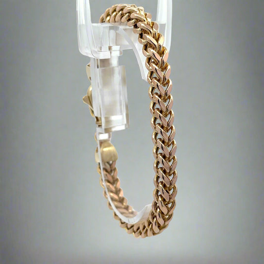 360 video of franco bracelet in. yellow gold
