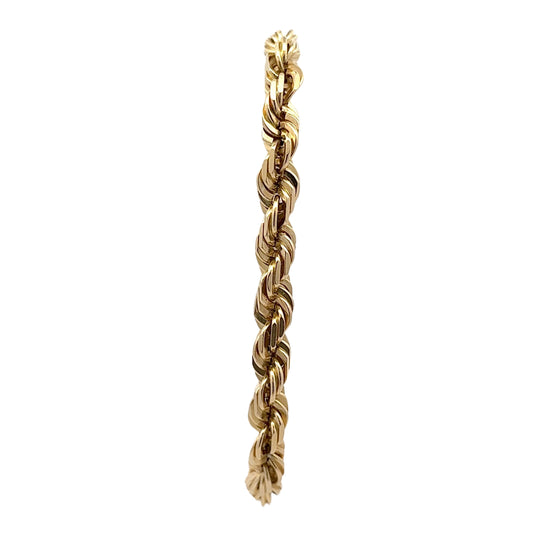 360 video of yellow gold rope bracelet