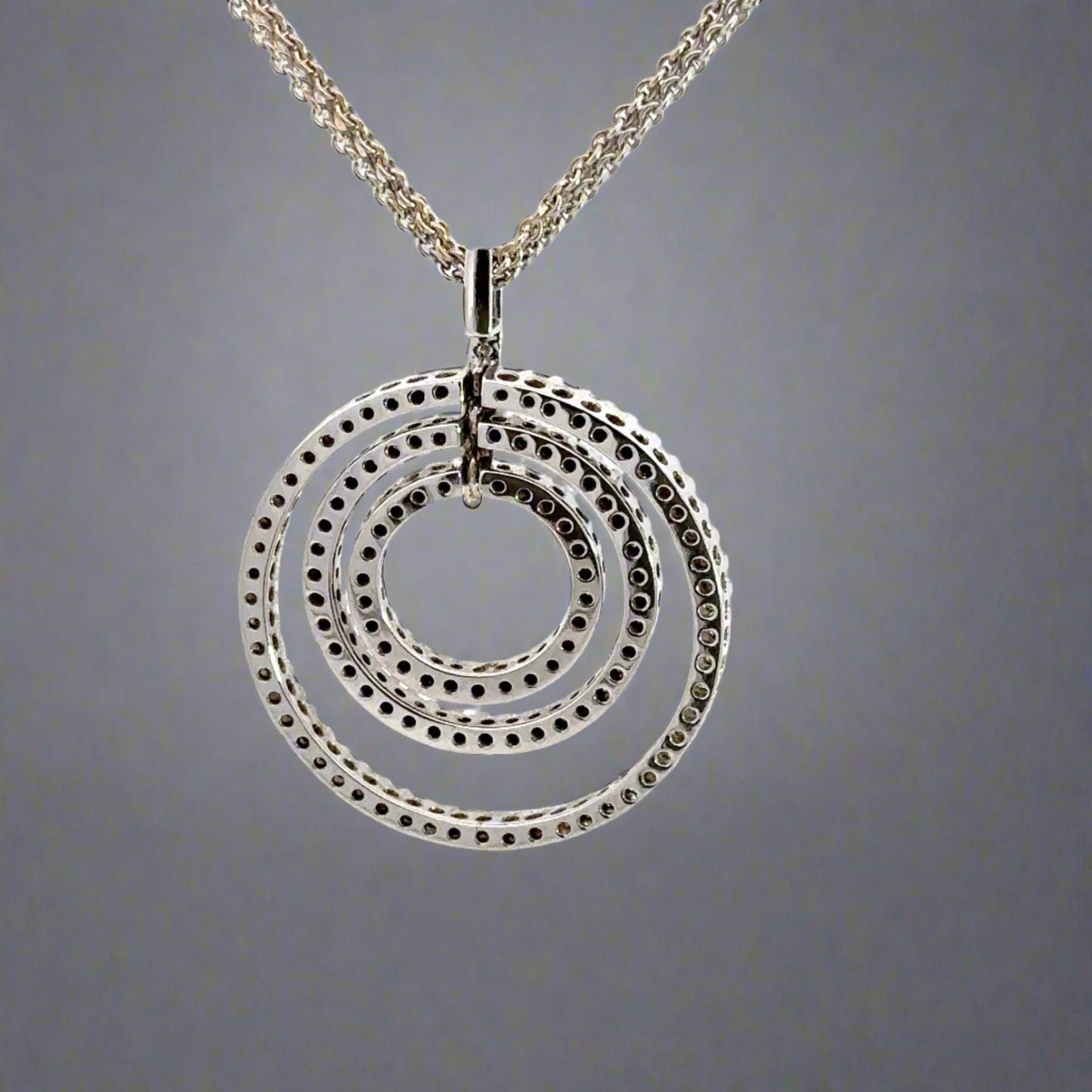Back of white gold necklace