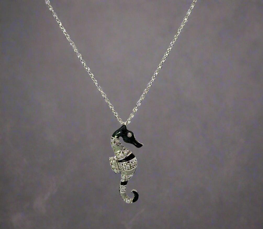 Front of seahorse necklace