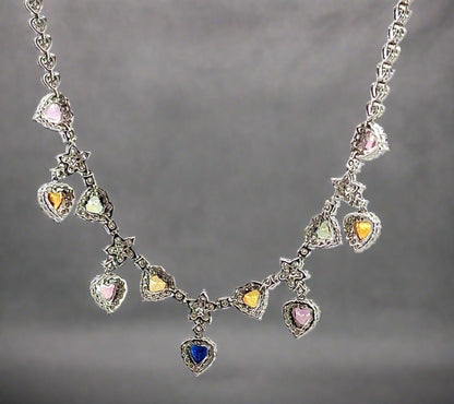 back of white gold tennis necklace