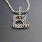 Bottom of pendant with light scratches