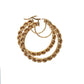 sideof yellow gold rope style hoops