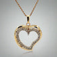 Front of diamond heart necklace