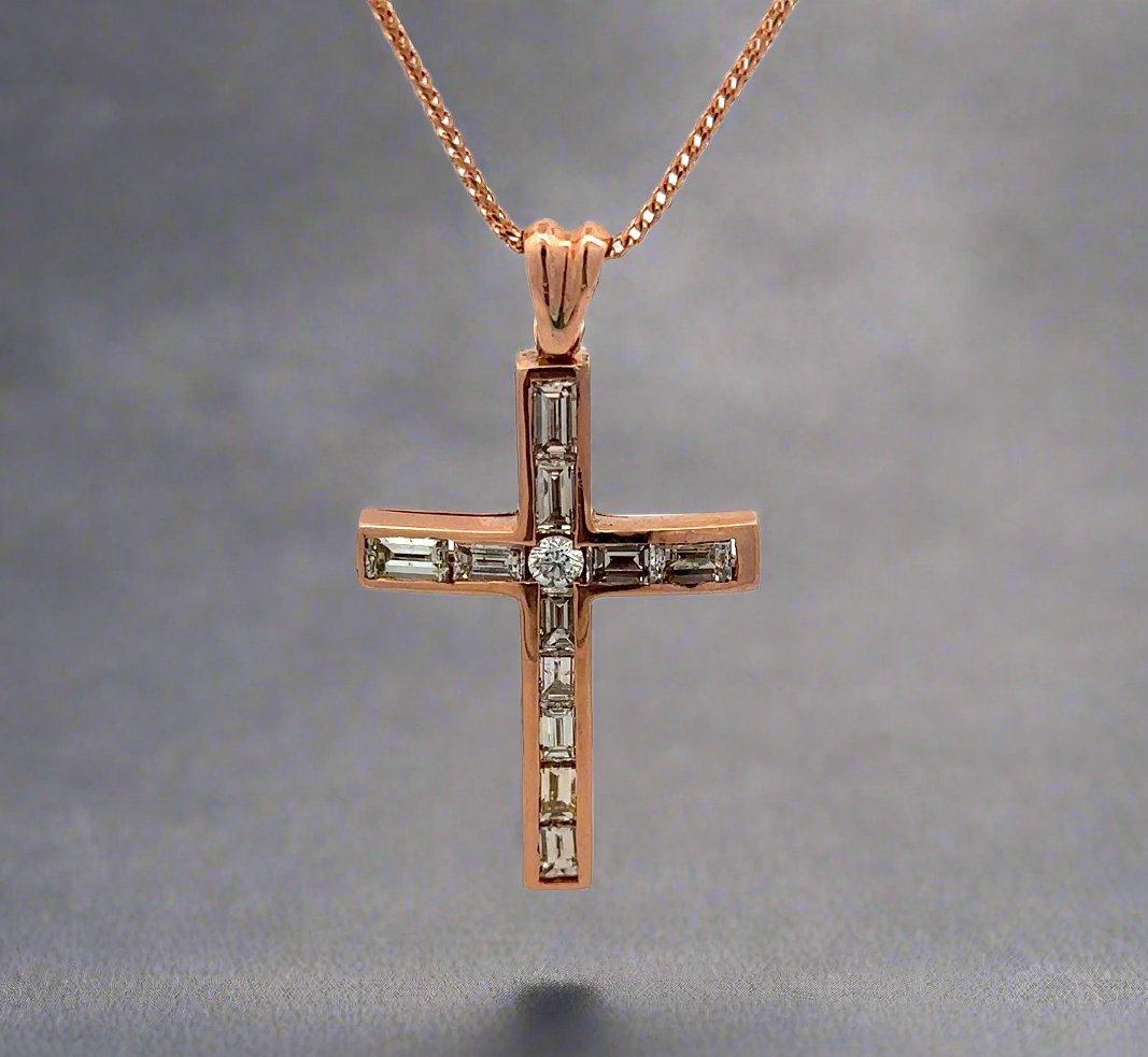 Front of diamond cross