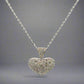 Front of diamond heart necklace