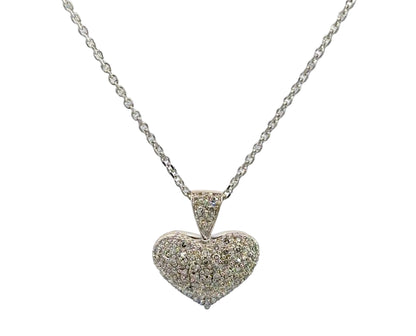 Front of diamond heart necklace