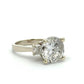 Diagonal view of diamond ring white background