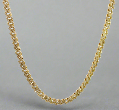 Front of diamond cuban link chain