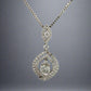 Front of white gold diamond drop necklace