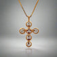 Front of diamond cross necklace