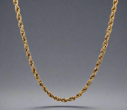 14K Yellow Gold 21.25" 2.8mm Rope Chain