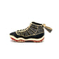 10K Yellow Gold Black Diamond Basketball Sneaker Pendant