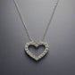 Front of diamond heart necklace