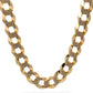 Yellow & white gold chain on white background