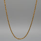 14K Solid Yellow Gold 24" 2mm Rope Chain