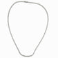 14K white gold natural diamond tennis necklace featuring approximately 11.8 total carats of round diamonds, full front view