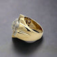 Side of yellow gold ring