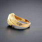 Side of ring with textured gold