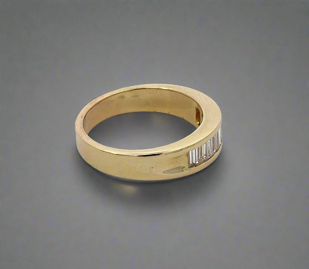 Side of yellow gold ring