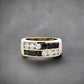 front of white gold men's band ring