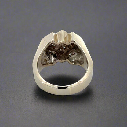 14K White Gold 1.6TCW Princess-Cut Diamond Men's Band Ring