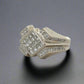 14K White Gold 1.6TCW Princess-Cut Diamond Men's Fashion Band Ring