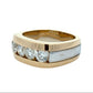 Two-tone ring on white background