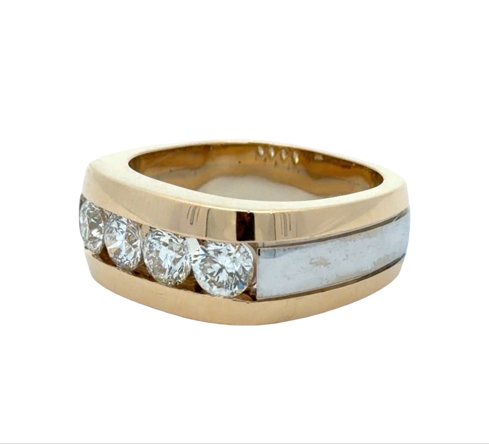 Two-tone ring on white background