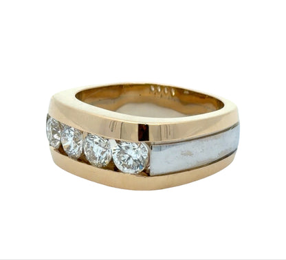 Two-tone ring on white background