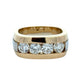 14K Two-tone Solid Yellow & White Gold 2TCW Channel-set Men's Diamond Band Ring