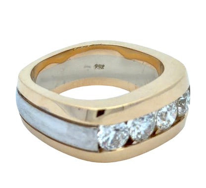 14K stamp inside ring on white background