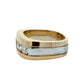 Side of two-tone ring on white background