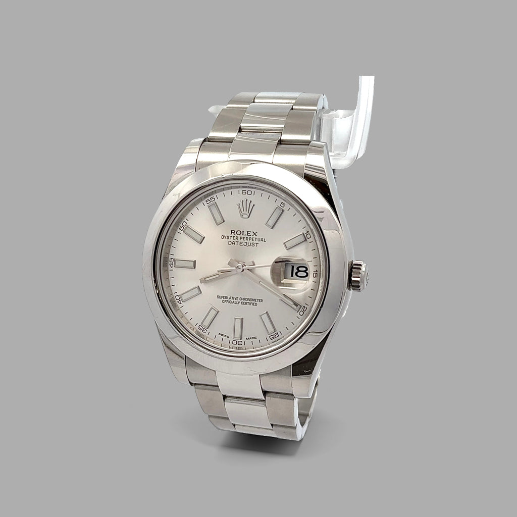 Rolex Datejust II 116300 41mm Grey Dial Stainless Steel Men's Watch